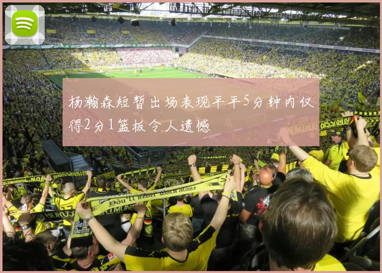杨瀚森短暂出场表现平平5分钟内仅得2分1篮板令人遗憾